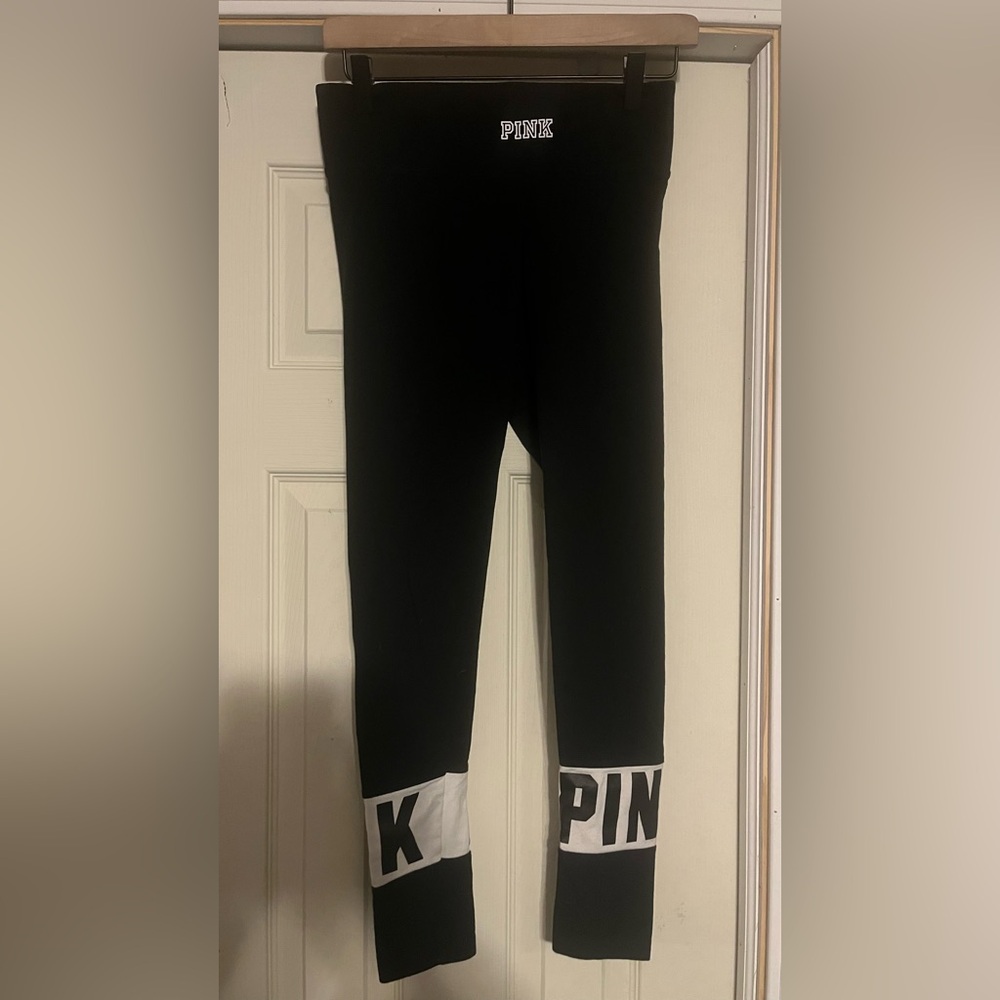 Victoria Secret Pink Black Leggings